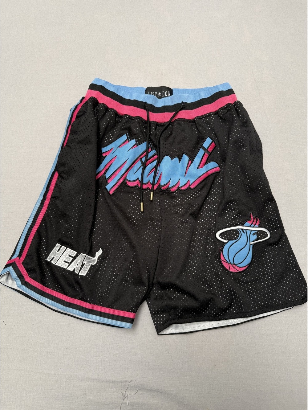 NBA Miami Heat Shorts Vice Nights Just Don Mesh Shorts - S